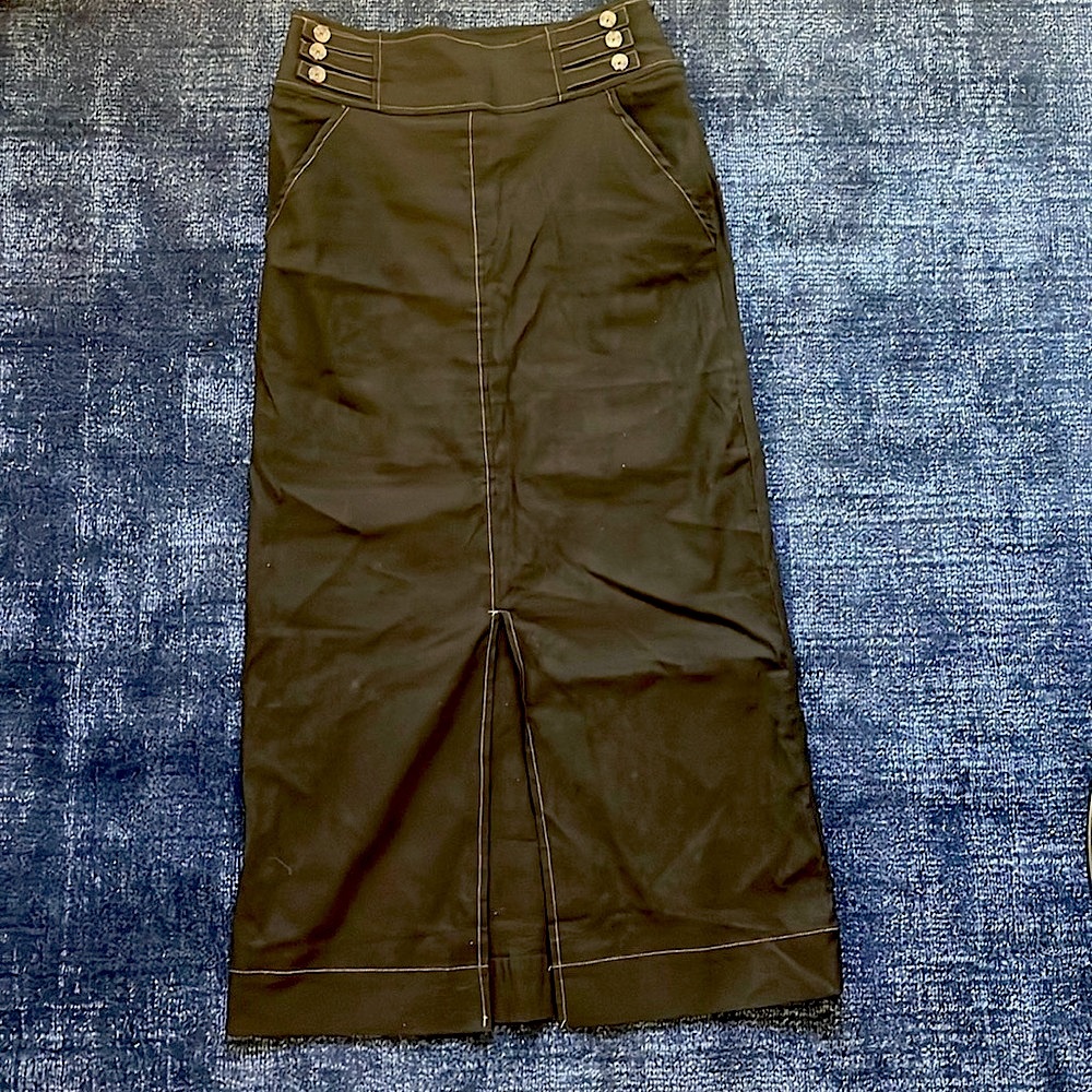 Anthropologie long black skirt